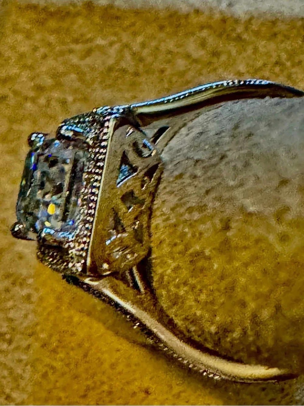 Moissanite elegant emerald